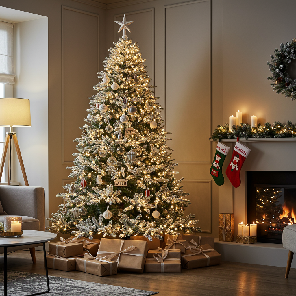 Flocked and Frosted Christmas Trees