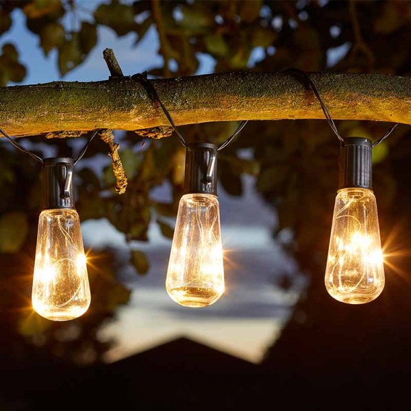 Eureka! Vintage Lightbulb Solar String Lights