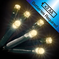20 Battery Operated LED Static Lights Warm White