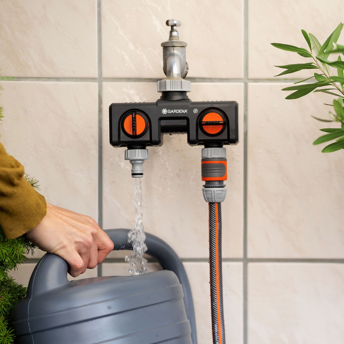 Twin-Tap Connector with Shut Off Valve