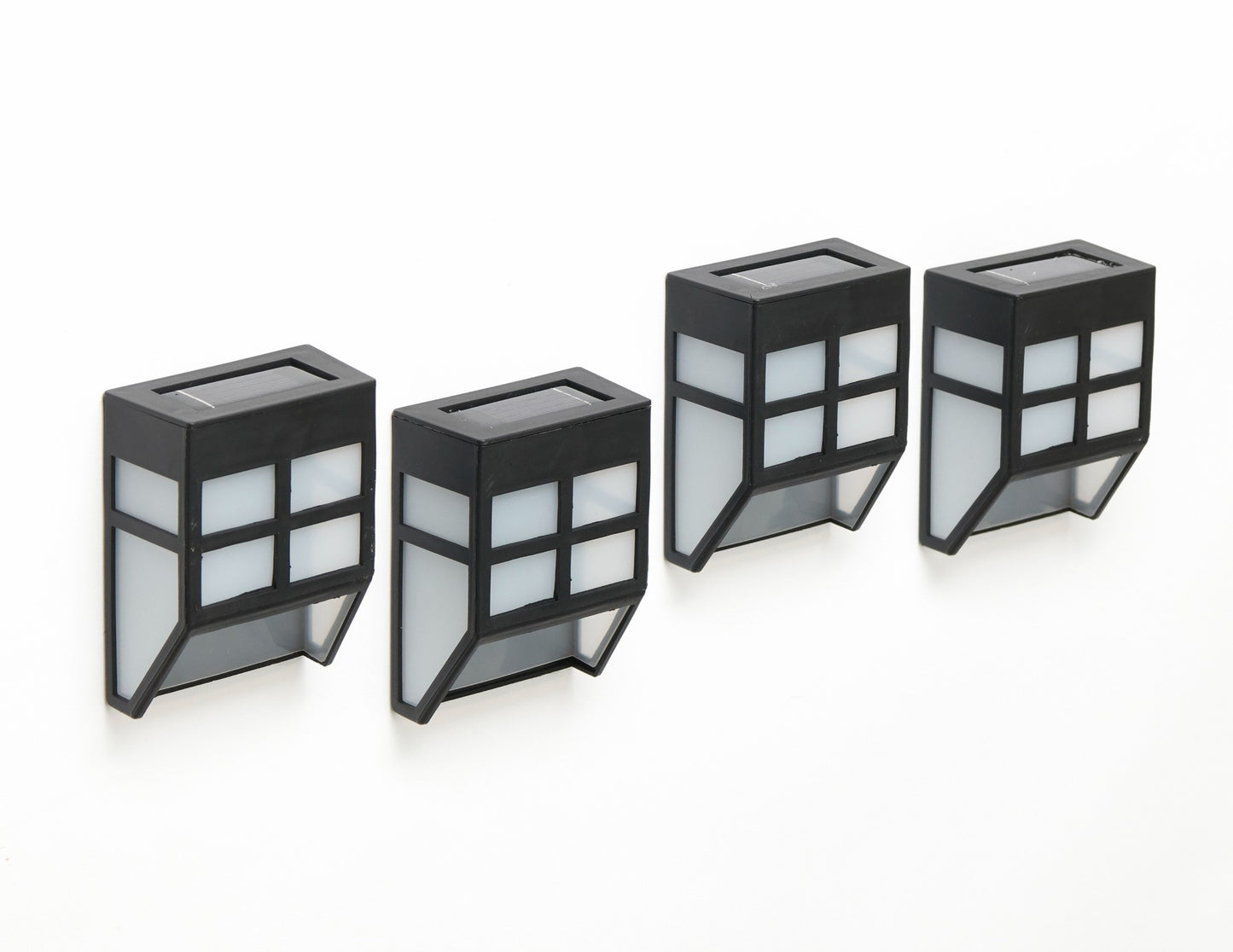 Pack of 4 Solar Fence Lights - LED Warm White