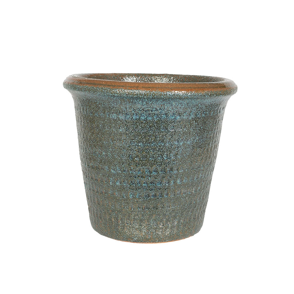 Neptune Ceramic Glazed Cone Pot Pearl Green 22cm