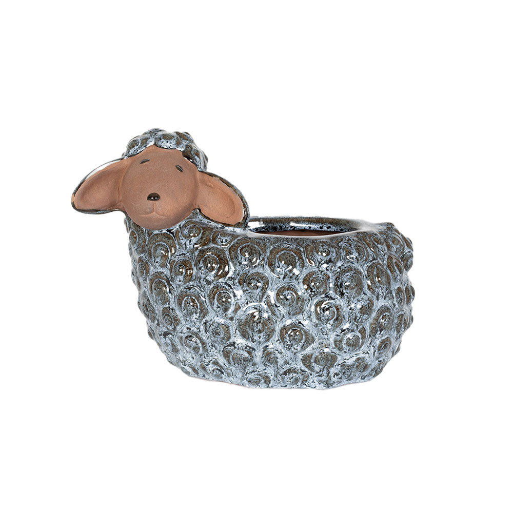 Ceramic Glazed Novelty Lamb Planter 19cm
