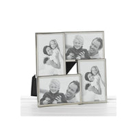 Shiny Silver Collage Photo Frame 4 Pictures