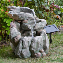 Rock Fall Fountain Solar Water Feature