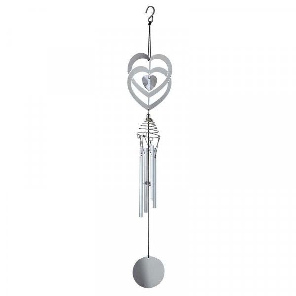 Outdoor Hanging Crystal Heart Wind Chime