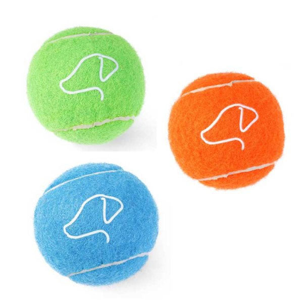 Squeaky Pooch 6.5cm Tennis Balls - 3pk