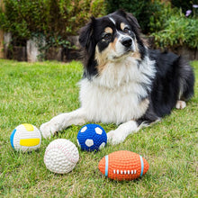 Squeaky 9cm Latex Pooch Dog Ball - Assorted