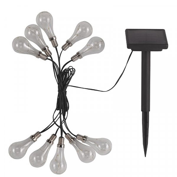 10 Eureka! Neon-Esque Solar Lightbulb String Lights
