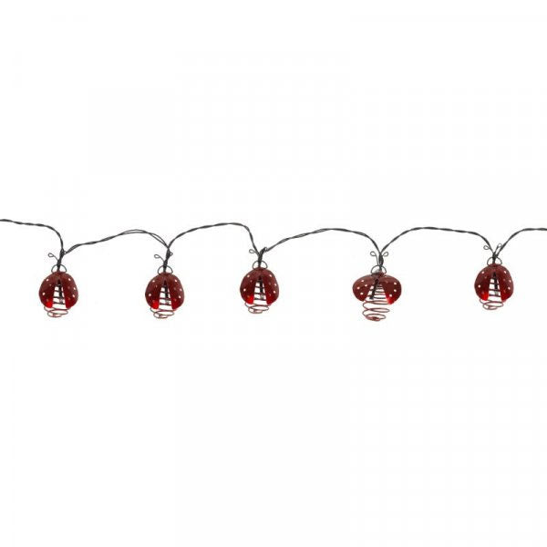 10 Ladybird Solar String Lights