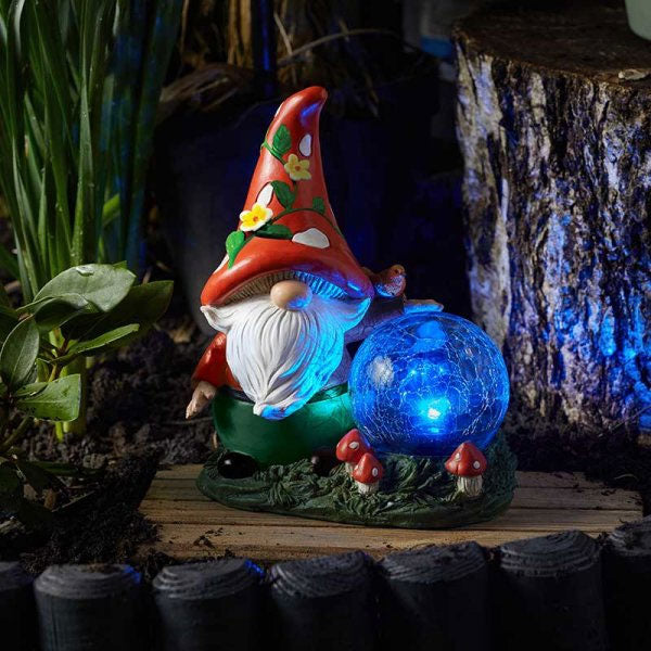 Woodland Wizard Solar Garden Ornament 20cm