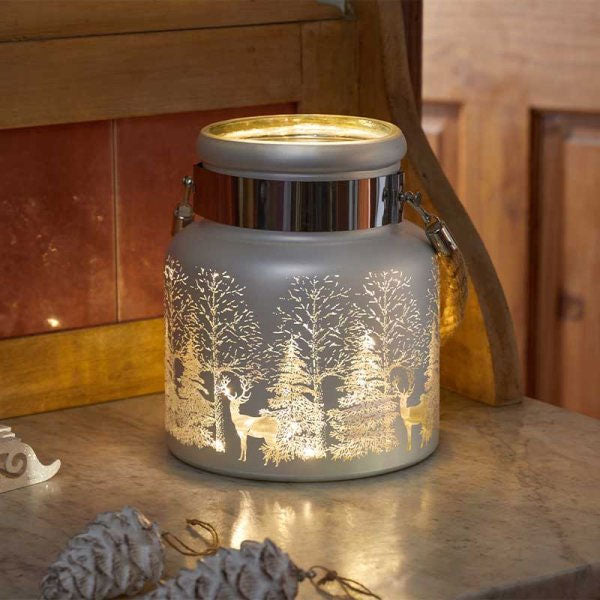 Wonderland Lantern Candle Holder Silver