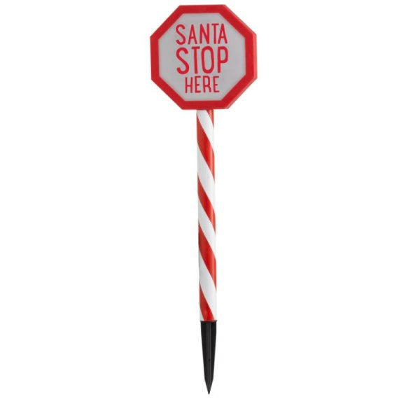 Santa Stop Here! Stake Light 55cm