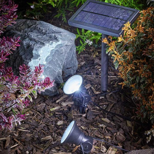 10 MultiSpot Solar Garden Path Stake Lights