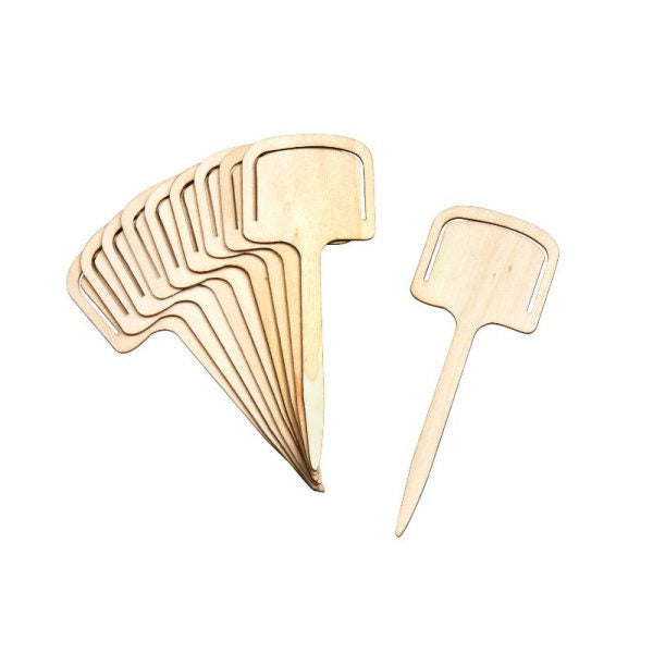 Wooden T Plant Labels 12.5cm - 10 Pack