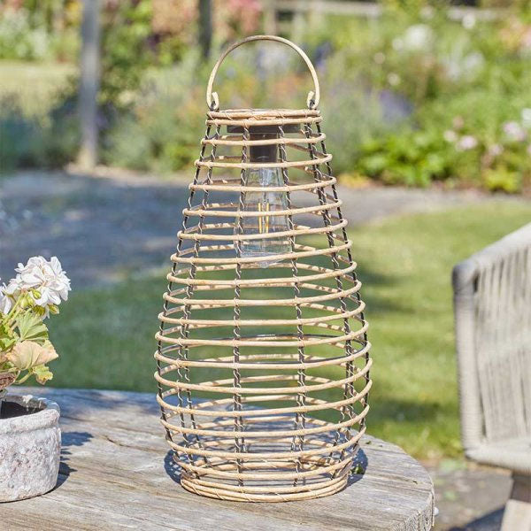Venus Lantern Solar Hanging Light Natural 38cm
