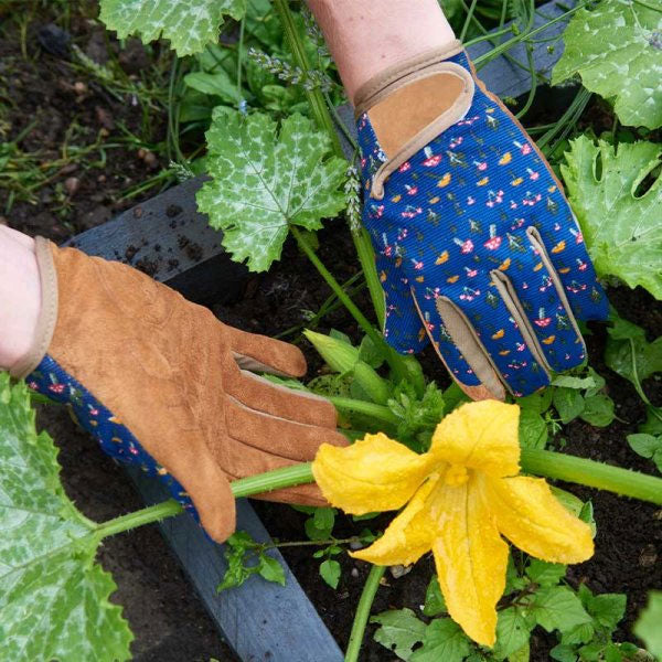 Mushrooms Smart Gardeners Leather Gloves Medium M8