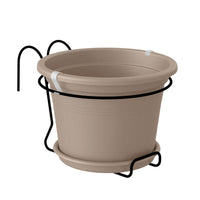 Venezia Plastic Pot Balcony Kit Taupe 20cm