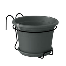 Venezia Plastic Pot Balcony Kit Anthracite 20cm