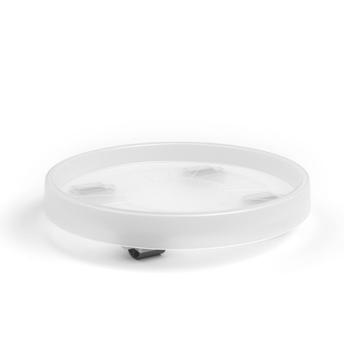 Round Saucer With Wheels Transparent 35cm