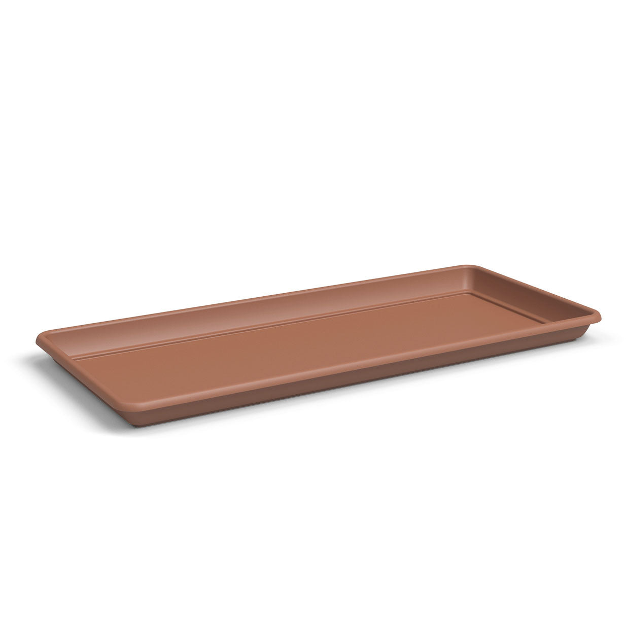 Venezia Plastic Rectangular Saucer XL Terracotta 80cm