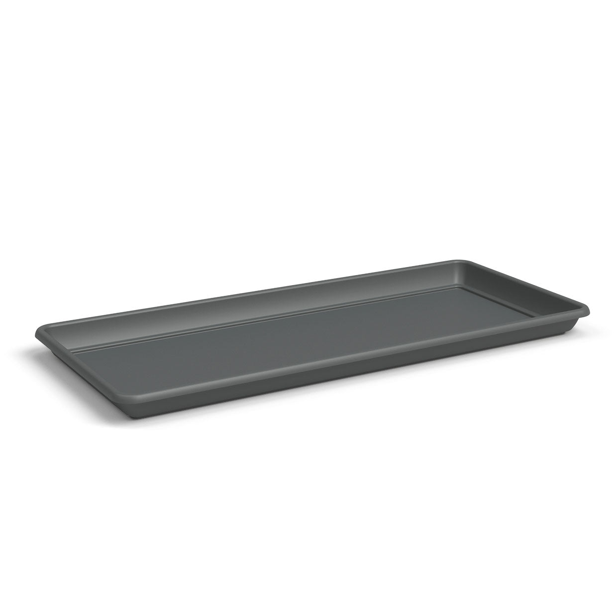 Venezia Plastic Rectangular Saucer XL Anthracite 60cm