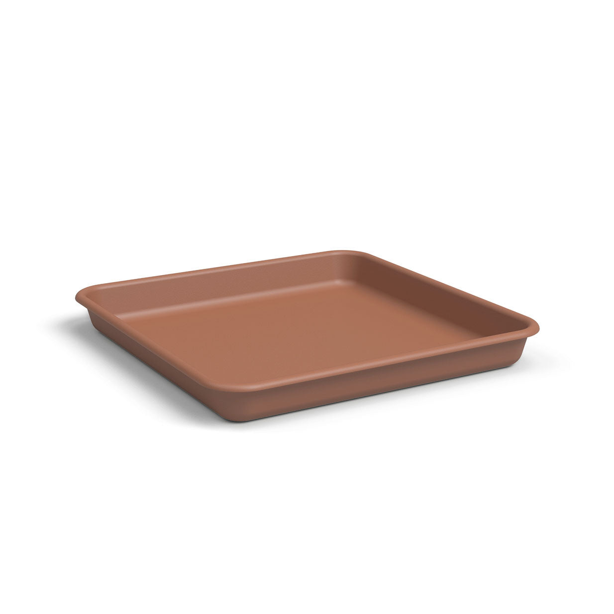 Venezia Plastic Square Saucer Terracotta 40cm