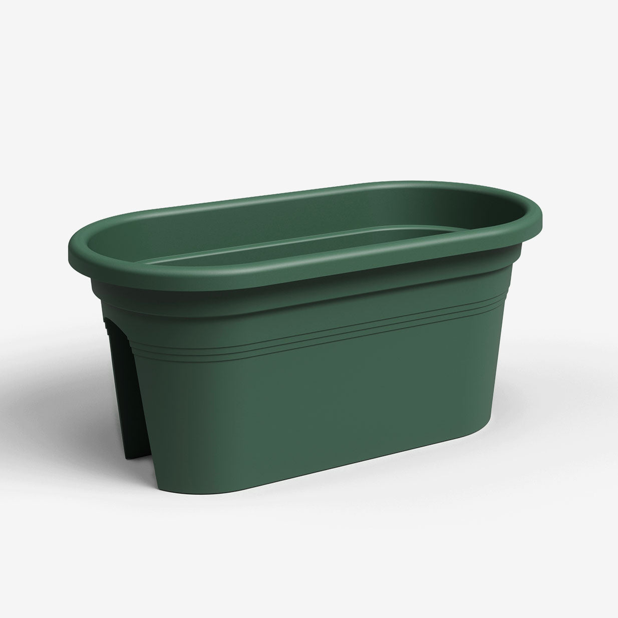 Venezia Balcony Plastic Plant Box Dark Green 60cm