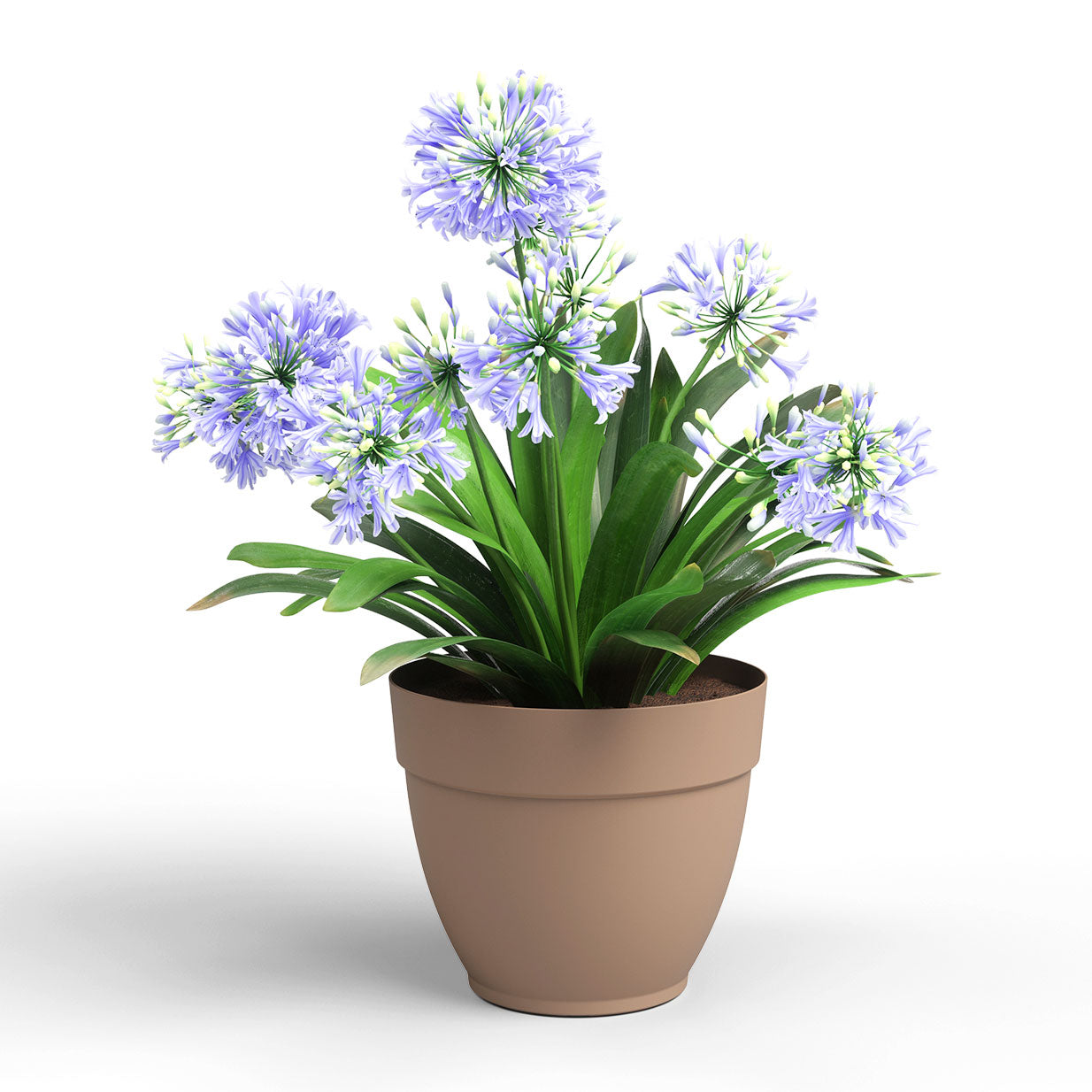 Capri Campana Plastic Pot Dark Beige 40cm