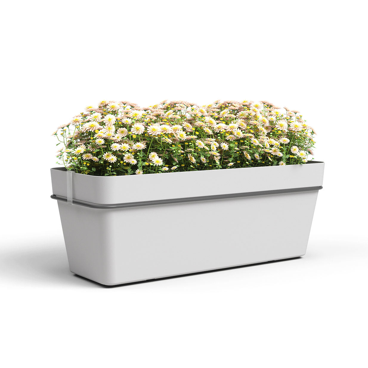 Capri Balcony Plastic Plant Box Water Reserve Kit Light Grey 50cm