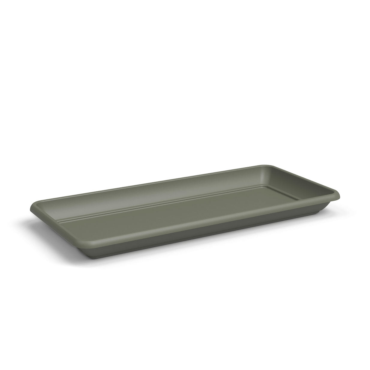 Venezia Plastic Rectangular Saucer Dry Green 40cm