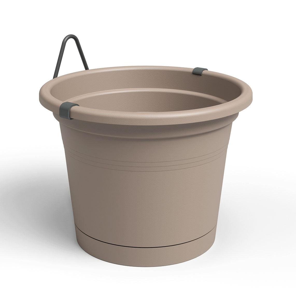 Venezia Plastic Wall Pot Water Reserve Kit Taupe 20cm