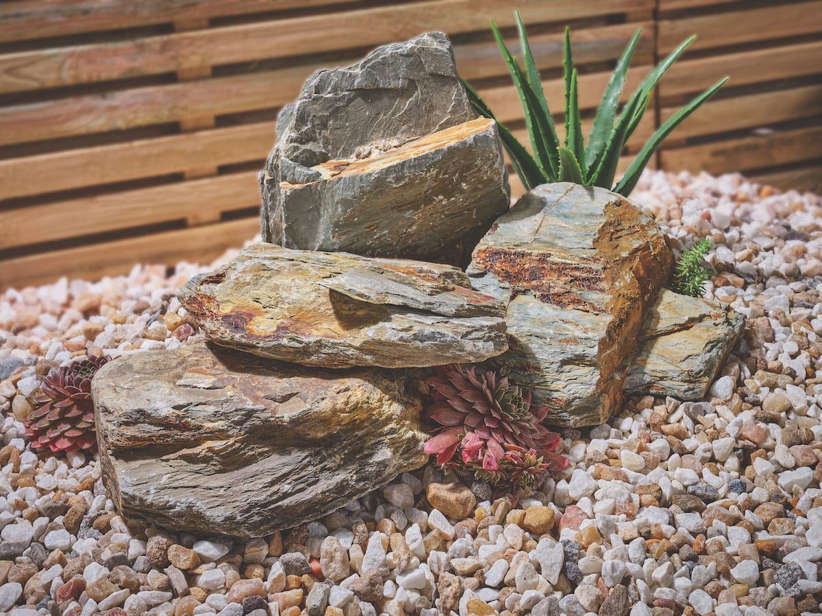 Rustic Slate Rockery