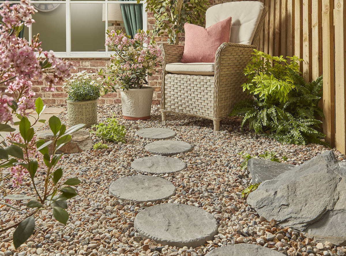 Round Stepping Stone 300mm Ash