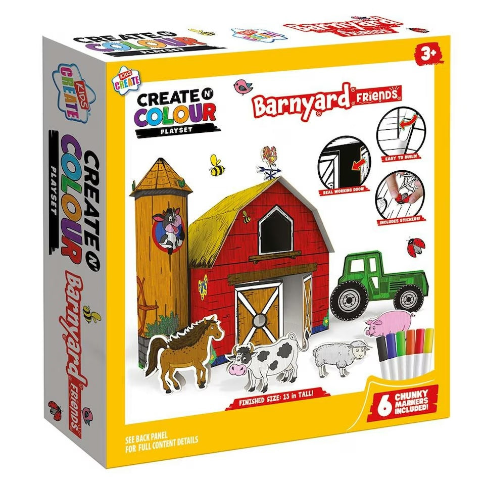 3D CREATE N COLOUR FARMYARD SET