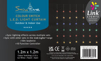 SnowTime 42 LED Linkable Star Curtain Lights - 1.2m x 1.2m Colour Switching Window Light