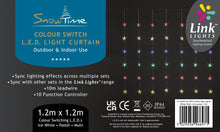 SnowTime 42 LED Linkable Star Curtain Lights - 1.2m x 1.2m Colour Switching Window Light