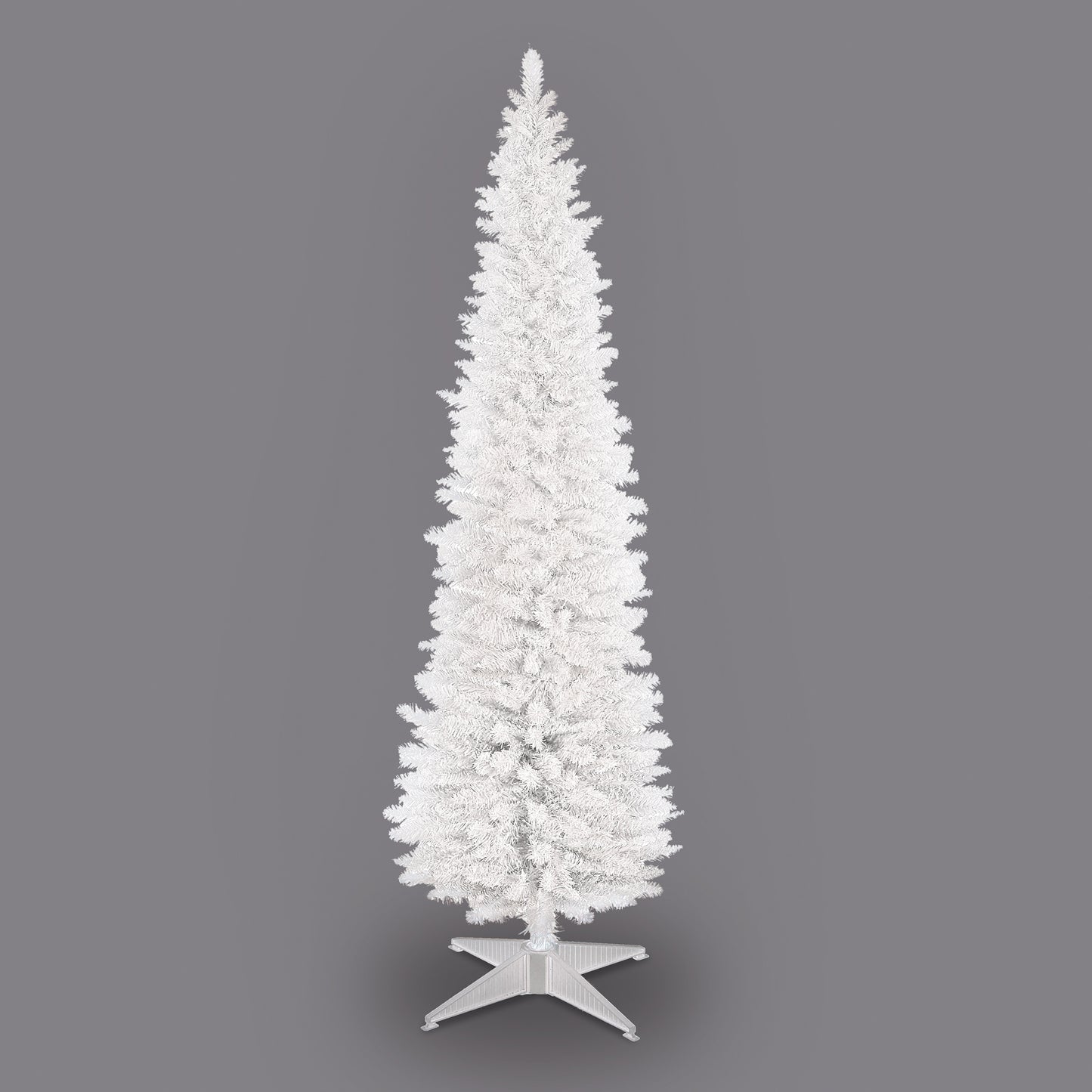 6ft White Pencil Pine Slim Christmas Tree (180cm)