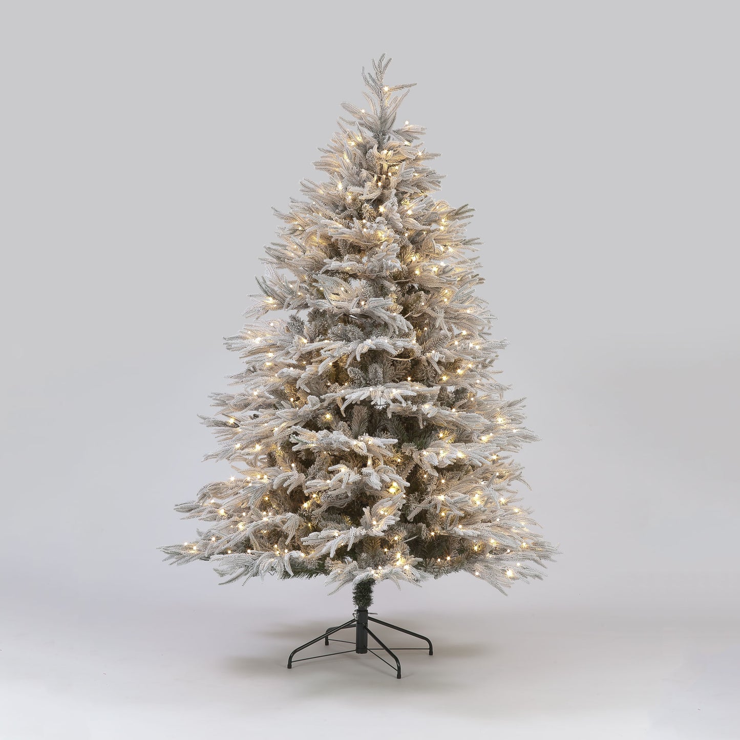 5ft Flocked Platinum Fir PE Mix Christmas Tree (150cm)