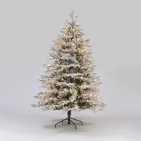 5ft Flocked Platinum Fir PE Mix Christmas Tree (150cm)