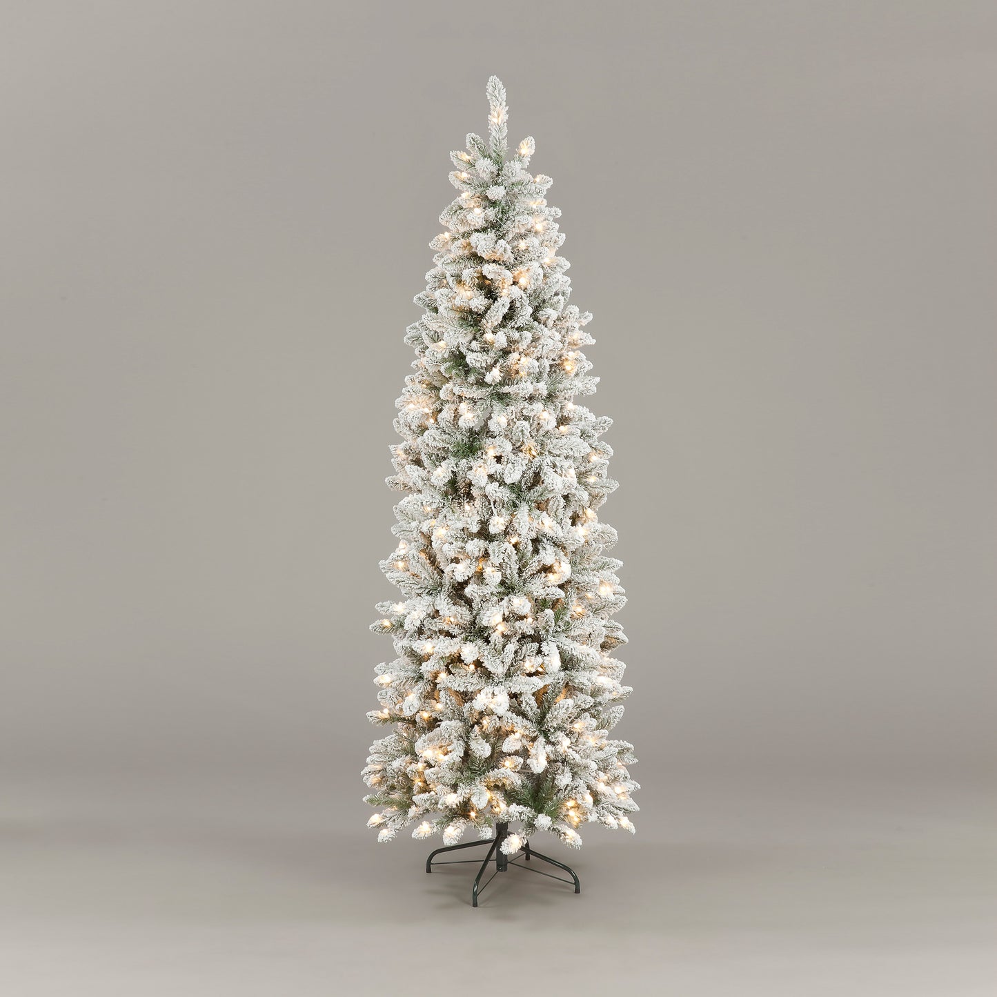 7ft Pre-Lit Snowshoe Spruce Artificial Christmas Tree (210cm)