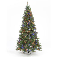 6ft Monterrey Fir Pre-Lit Multi-Colour Artificial Christmas Tree (180cm)