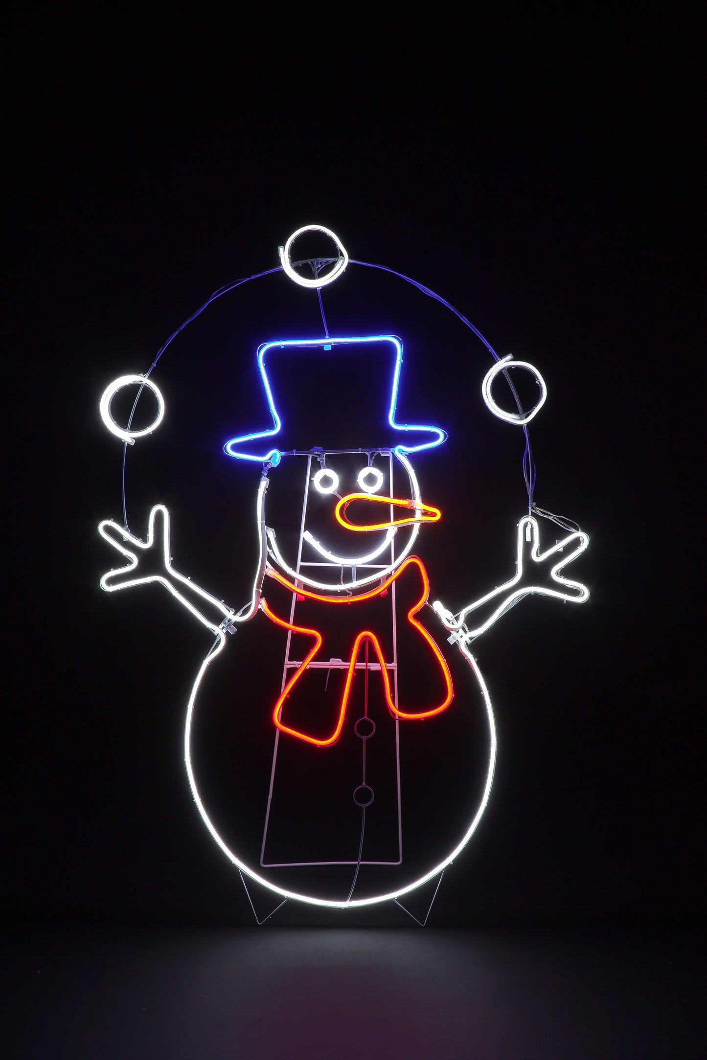 Animated LED Snowman Throwing Snowball | Outdoor Christmas Decoration