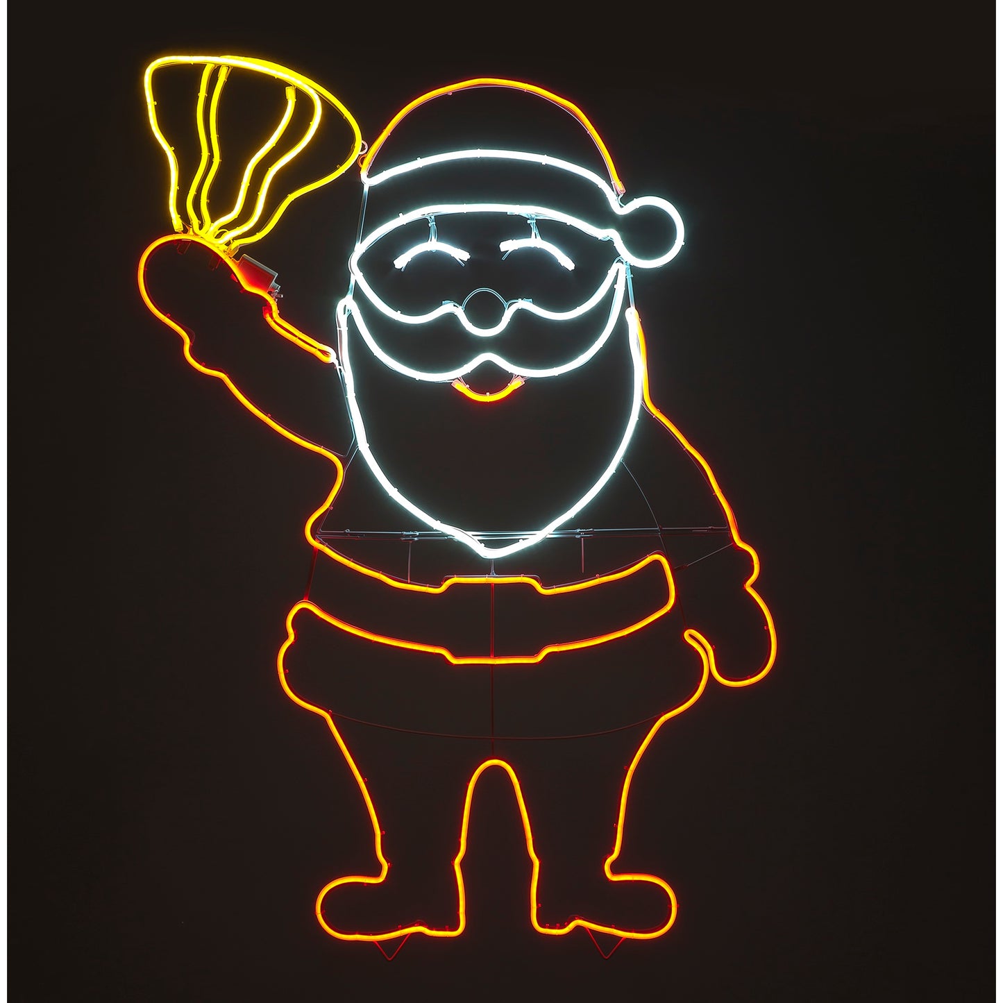 Animated LED Santa Claus Waving Bell | Outdoor Christmas Decoration