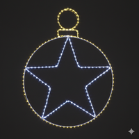 Light-Up Christmas Bauble with Star | Festive Wall & Window Decoration