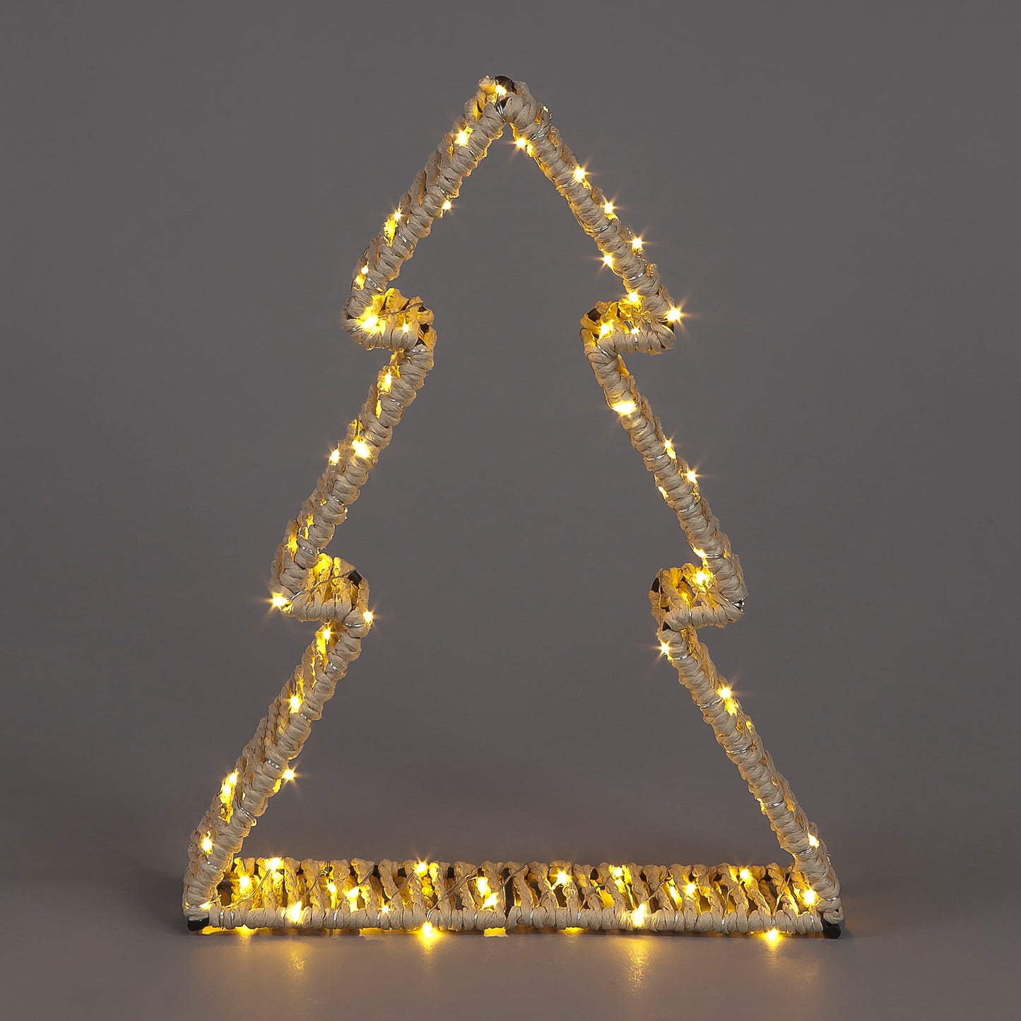 Rustic Light-Up Christmas Tree (29cm) | 87 LEDs & Timer