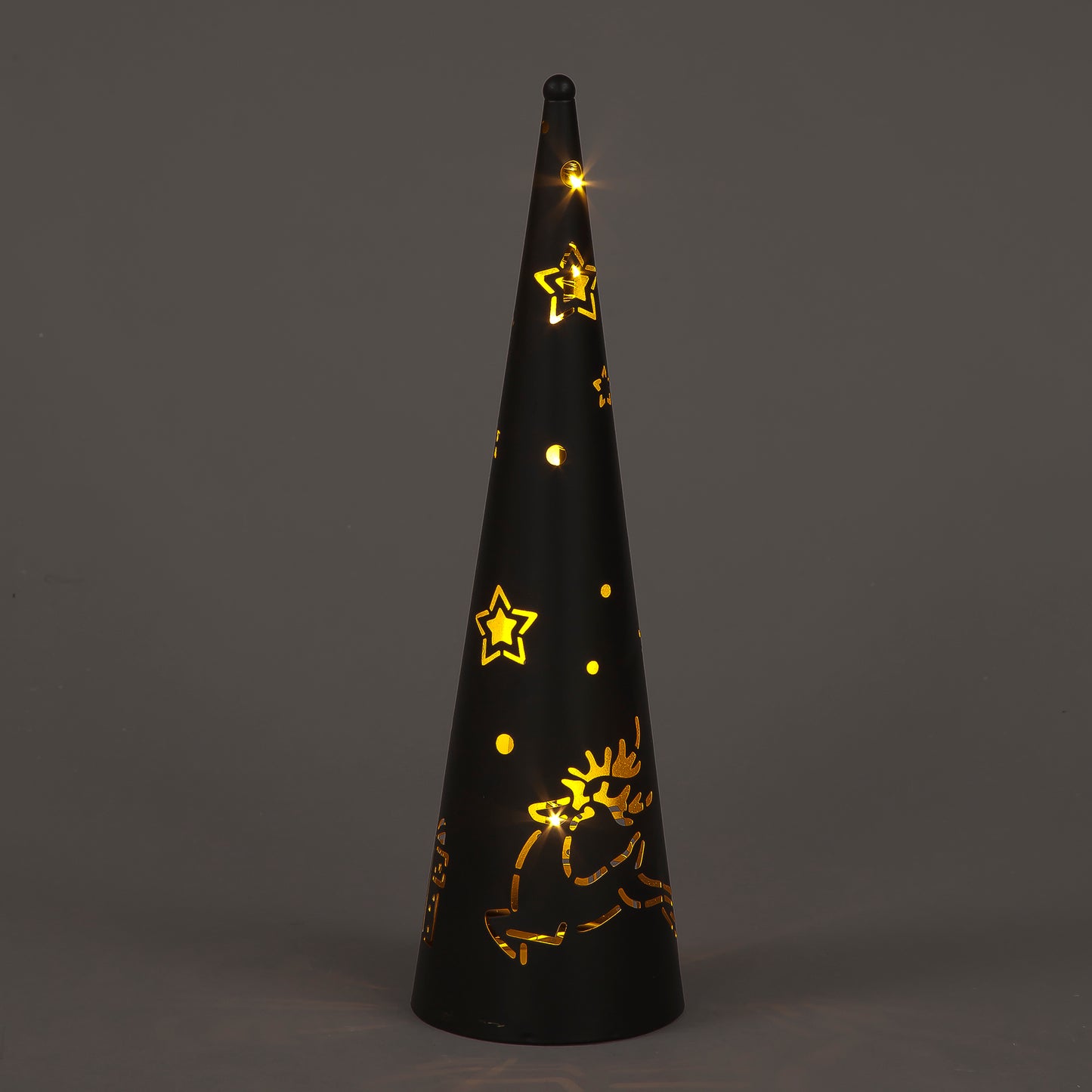 35cm Metal Cone Christmas Patterns Decoration