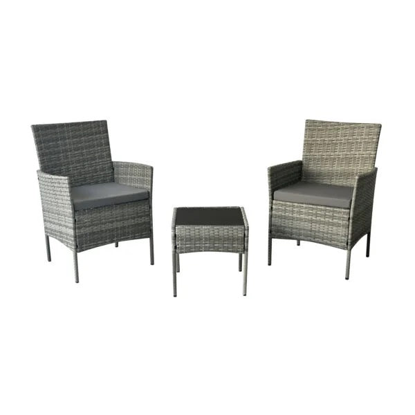 Fiji 3pc Steel & Rattan Bistro