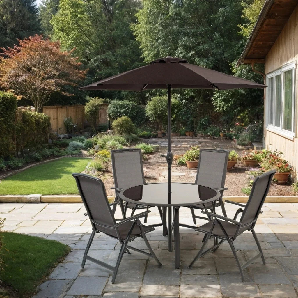 Havana Charcoal 1.2m Reclining Set Aluminium