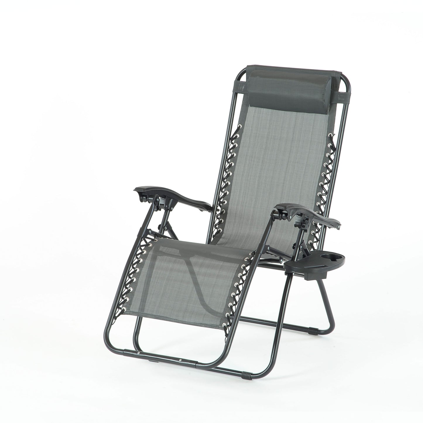 SunTime Royale Gravity Relaxer Garden Chair with Cup Holder Charcoal